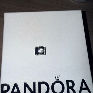 Pandora Silver Camera Charm with Crystal Accent